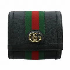 グッチ GUCCI GGマーモント オフィディア 二つ折り財布 レザー 箱付き 黒 ブラック 719887 /MW ■GY12 ■OH レディース