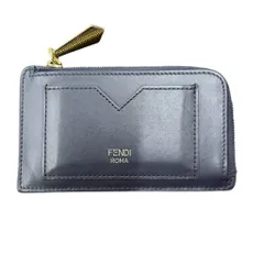フェンディ FENDI FFダイヤモンド フラグメントケース レザー コインケース カードケース 8M0489 青 ネイビー ☆AA★