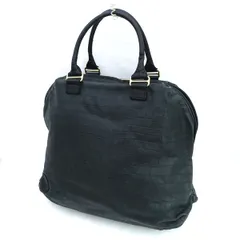 Orobianco / オロビアンコ ■バッグ　ハンドバッグ　レザー　クロコ型押し　ブラック 【バッグ/バック/BAG/鞄/カバン】 ブランド【中古】 