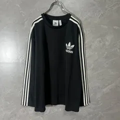 adidas originals アディダス オリジナルス  カットソー スウェット 0  ポリエステル ブラック DV1619 スリーストライプス ロング スリーブ Tシャツ