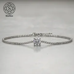 【話題沸騰】モアサナイト×テニスチェーンブレスレット｜1ct／シルバー925刻印　GRA鑑定書付き／レディース・メンズ対応／ユニセックス商品／ペアルック／プレゼント・ギフトにも◎