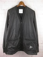and wander アンドワンダー COVERED RIP CARDIGAN カーディガン 574-2184022 3 未使用 ブラック