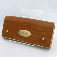 Samantha　Thavasa / サマンサタバサ ◆二つ折り長財布/ロゴプレート/レザー/ブラウン 【財布/サイフ/ウォレット/wallet/コイン】 レディースファッション【中古】 