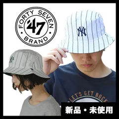 47BRAND / フォーティーセブンブランド Athletics Pinstriped '47 Bucket MLB バケットハット チームロゴ 刺繍 ベースボール / 74833931のサムネイル