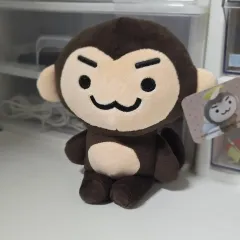 デコボコ 猿 ぬいぐるみ キーホルダー 15cm (タン 猿ver)