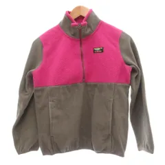 L.L.Bean エルエルビーン フリースジャケット M 灰色 グレー 桃色 ピンク ハーフジップ プルオーバー 長袖 /SC ■ECF003