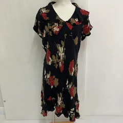 ◆ TALBOTS タルボット ワンピース 花柄 フリル フレアワンピ Aライン ワンピ ブランク系 サイズ10P レディース 古着