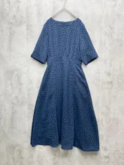 Rope Picnic ロペピクニック Aライン ワンピース size38/青×黒 ■◇レディース