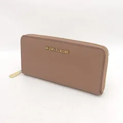 MICHAEL KORS / マイケルコース ◆ラウンドファスナー長財布/ロゴ/レザー/ピンク 32S3GTVE3L 【財布/サイフ/ウォレット/wallet/コイン】 レディースファッション【中古】 