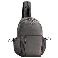 [unizom] 雑誌掲載 ボディバッグ メンズ レディース ショルダーバッグ 2way リュックにもなる 大容量 軽量 おしゃれ 斜めがけ 通勤 旅行 アウトドア (グレー) [グレー]