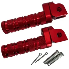 KURASALE バイク ステップ タンデムステップ フットペグ ハイウェイペグ カスタムパーツ 汎用 レッド [レッド]のサムネイル