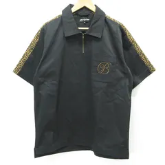 【三重本店】 中古 BlackEyePatch | ブラックアイパッチ ロゴ刺繍ハーフジップ半袖シャツ プルオーバー ブラック サイズ：XL 【103】