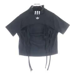 adidas (アディダス) RIBBON CROP TOP リボン クロップ トップ 半袖Tシャツ ブラック JX2537