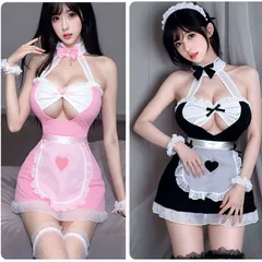 セクシーランジェリー 過激 大きいサイズ ベビードール セクシー下着 エロ下着 ランジェリー ベビードールランジェリー コスプレ ハロウィン可愛い コスチューム 大きい セクシー コスプレ エロい服 メイドのサムネイル