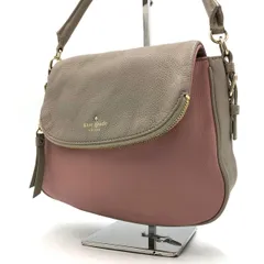 ケイトスペード ワンショルダーバッグ レザー バイカラー ピンク グレー カバン