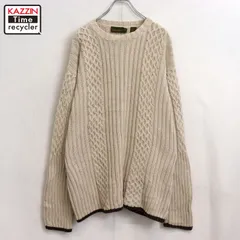 90s vintage Eddie Bauer コットン ニットセーター メンズ 表記XLサイズ