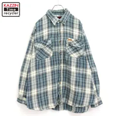 00s FIVE BROTHER チェック柄 ヘビネル ネル 長袖シャツ メンズ 表記XXLサイズ