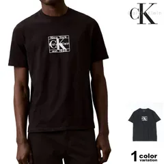 カルバンクライン Tシャツ 半袖 ロゴプリント Calvin Klein SS CK Flocked Monologo Tee メンズ レディース 40EM829