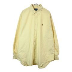 Polo by Ralph Lauren ポロ ラルフローレン BLAKE ボタンダウン 長袖シャツ イエロー(メンズ XL)中古 古着 X5228