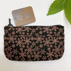 新品未使用品 甲州印伝【小銭入れ 雪割草 黒×ピンク漆】印傳屋 小物入 コインケース ギフト 外国土産 春財布 日本製