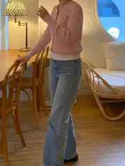 ポロ ラルフローレン キッズ ピンク ケーブル ニット カーディガン XL