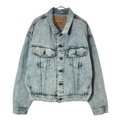 90年代 USA製 Levi's リーバイス 70598-4822 デニムジャケット ケミカルウォッシュ ブルー(メンズ M)中古 古着 X5233