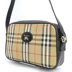 BURBERRYS / バーバリーズ ◆ショルダーバッグ/ノバチェック×ブラック/キャンバス×レザー 【バッグ/バック/BAG/鞄/カバン】 レディースファッション【中古】 