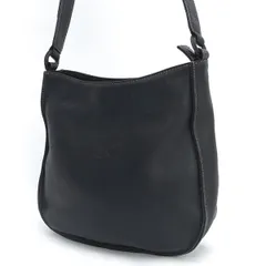 KITAMURA / キタムラ ◆ショルダーバッグ/ロゴ型押し/レザー/本革/ブラック 【バッグ/バック/BAG/鞄/カバン】 レディースファッション【中古】 