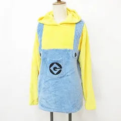 DESPICABLE ME ミニオン パーカ 長袖 フード フリース コスプレ 黄 青 イエロー ブルー M～L