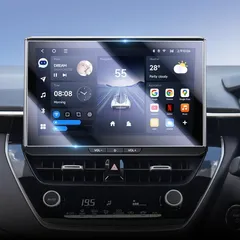 Lamicall トヨタ カローラクロス専用 ナビ保護ガラスフィルム 10.5インチ 1:1高精度カット 高透過率 9H強化ガラス フィルム 傷防止 高感度タッチ 撥水撥油 液晶保護フィルム 耐衝撃 反射防止 画面保護シート 自己吸着 貼付け簡単 スクリー 0