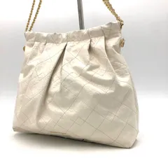 チャールズ＆キース キルティング チェーン ショルダーバッグ ホワイト カバン