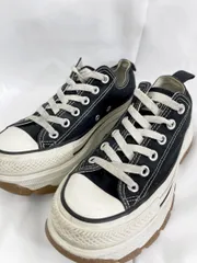 CONVERSE コンバース ALL STAR 厚底 ローカット スニーカー size24.5/黒 白  ■■レディース