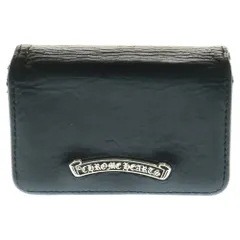 CHROME HEARTS (クロムハーツ) CARD CASE スクロールラベル レザーカードケース ブラックのサムネイル