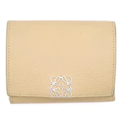 LOEWE (ロエベ) ANAGRAM TRIFOLD W DARK BUT アナグラム トライフォールド レザー コンパクトウォレット 三つ折り財布 イエロー C821TR2X02