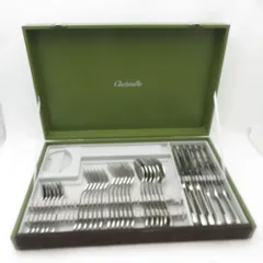 未使用 Christofle クリストフル パール カトラリー 36点 acier ステンレス セット ナイフ/フォーク/スプーン 6種 SC10392Z 