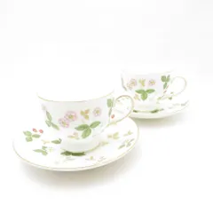 WEDGWOOD ウェッジウッド ワイルドストロベリー ティーカップ＆ソーサー 2客 ペア リー SC10535K2 