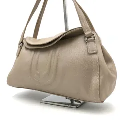 ウンガロ U by ungaro トートバッグ レザー グレージュ シボ革 肩掛けのサムネイル