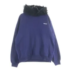 MARNI (マルニ) 22AW フロントロゴ刺繍 フェイクファー フーデッド プルオーバーパーカー スウェット ネイビー FUMU0067XQ UTC029のサムネイル