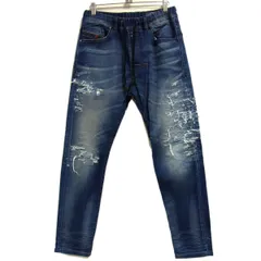 ☆DIESEL ディーゼル NARROT-NE JOGG JEANS ジョグジーンズ スウェット デニム パンツ ストレッチ USED加工 イタリア製