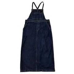 studio CLIP デニムサロペットスカート M ロングジャンパースカート インディゴ 綿100％