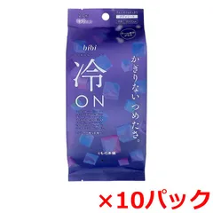 ボディ用シート iiもの本舗 bibi 冷ON 超ひんやりシート クール成分プラス ミントの香り 20枚入り X10パック