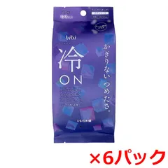 ボディ用シート iiもの本舗 bibi 冷ON 超ひんやりシート クール成分プラス ミントの香り 20枚入り X6パック