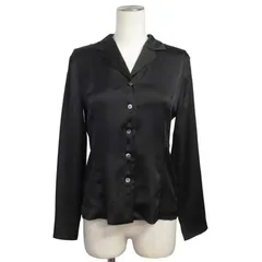 ボールジー BALLSEY トゥモローランド ブラウス シャツ サテン 黒