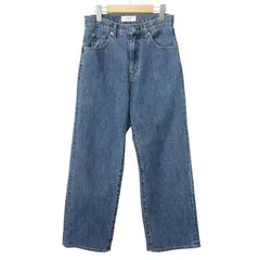シンプリシテェ SIMPLICITE ミドルローライズリニアフレア5ポケット JEAN デニム パンツ S 青のサムネイル