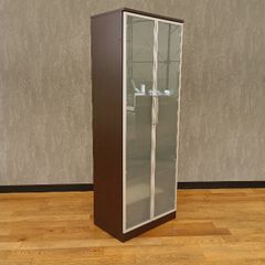 ミラー付き木製ワードローブ(洋服タンス)D55xW89xH190 - メルカリ