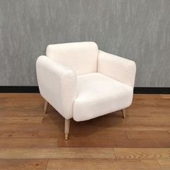 1人掛けソファ ホワイト ラウンド型IKEA - メルカリ