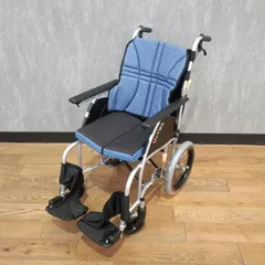 日進医療器 車いす NAH-U1 ブルー NAH-U1 38幅 MTｲﾝﾃﾞｨｺﾞ ｴｱﾘｰのサムネイル