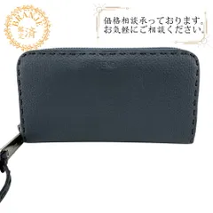 FENDI フェンディ 8M0374  ラウンドジップ セレリア  レザー 長財布 ブルー レディース