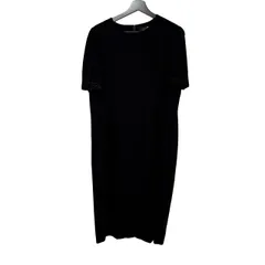  美品 大きいサイズ 17号 東京ソワール SOIR BENIR 礼服 喪服 ワンピース ブラックフォーマル 冠婚葬祭 刺繍 4L 17AR【Z1820】