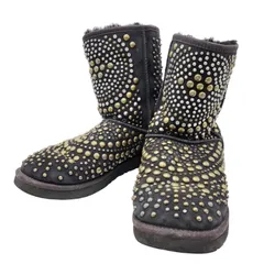 【中古品】JIMMY CHOO ジミーチュウ × UGG アグ STUDS MOUTON BOOTS 3042 F23010H スタッズ ムートン ブーツ シューズ 靴 【167-260313-ay-08-izu】